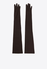 Dolce 
Gabbana Full-Finger Stretch Long Gloves Brown FG108A FUGRE M1512