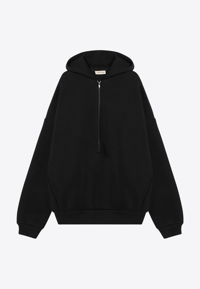 Fear Of God Half-Zip Hooded Fleece Sweatshirt Black FG24FW50-1006FLC/P_FEARG-001