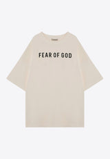 Fear Of God Logo Print Oversized T-shirts Cream FG24FW50-10155LBHW/P_FEARG-107