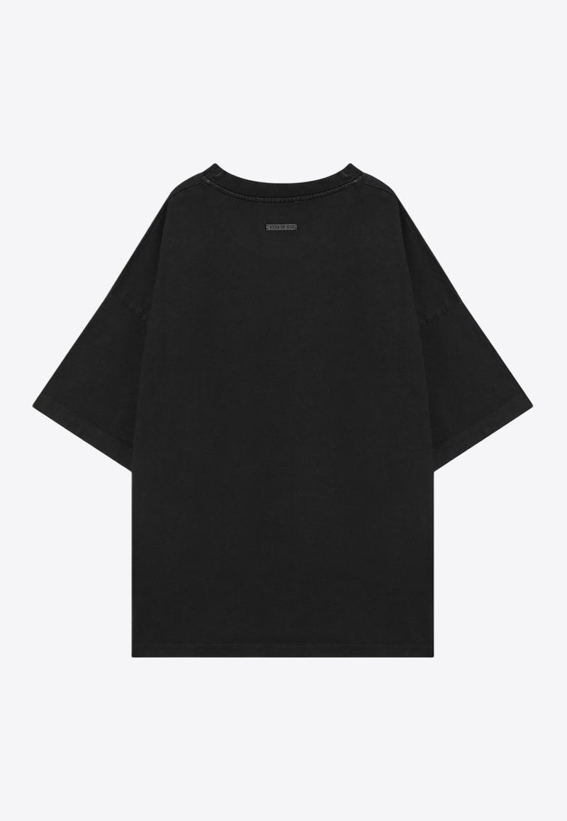 Fear Of God Logo Print Oversized T-shirt Black FG24FW50-10155LGHW/P_FEARG-001