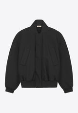 Fear Of God Zip-Up Bomber Jacket in Wool-Blend Black FG830-320WCTBLACK