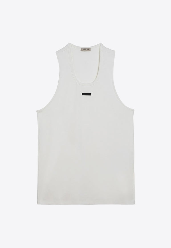 Fear Of God Logo Patch Ribbed Tank Top White FG850-026CTN/O_FEARG-100