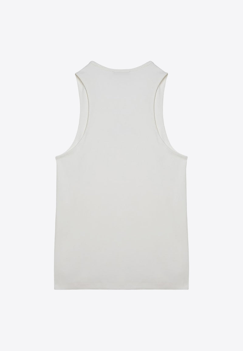 Fear Of God Logo Patch Ribbed Tank Top White FG850-026CTN/O_FEARG-100