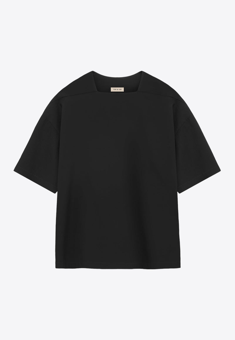 Fear Of God Logo Patch Straight-Neck T-shirt Black FG850-203OXFBLACK