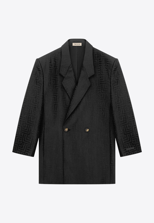 Fear Of God Double-Breasted Wool-Blend Jacquard Blazer Black FG860-3951JACBLACK