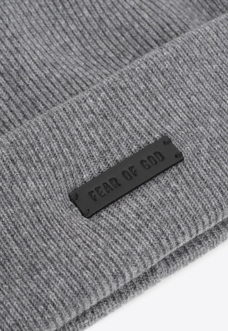 Fear Of God Logo Patch Cashmere Beanie Gray FG870-033GREY