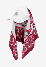 Dolce 
Gabbana Baseball Cap with Majolica-Print Scarf FH640A GDBTU S9001 Multicolor