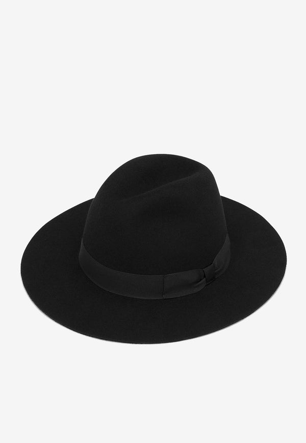 Dolce 
Gabbana Wool Felt Fedora Hat FH652A FU2XJ N0000 Black