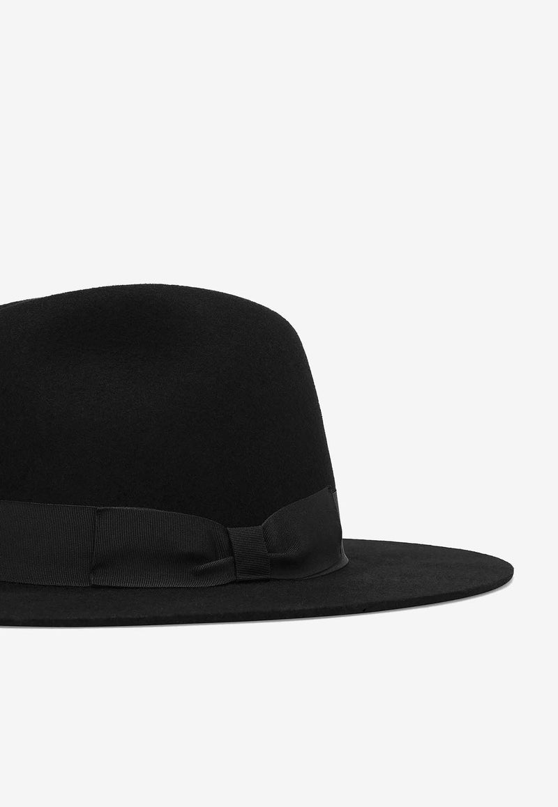 Dolce 
Gabbana Wool Felt Fedora Hat FH652A FU2XJ N0000 Black