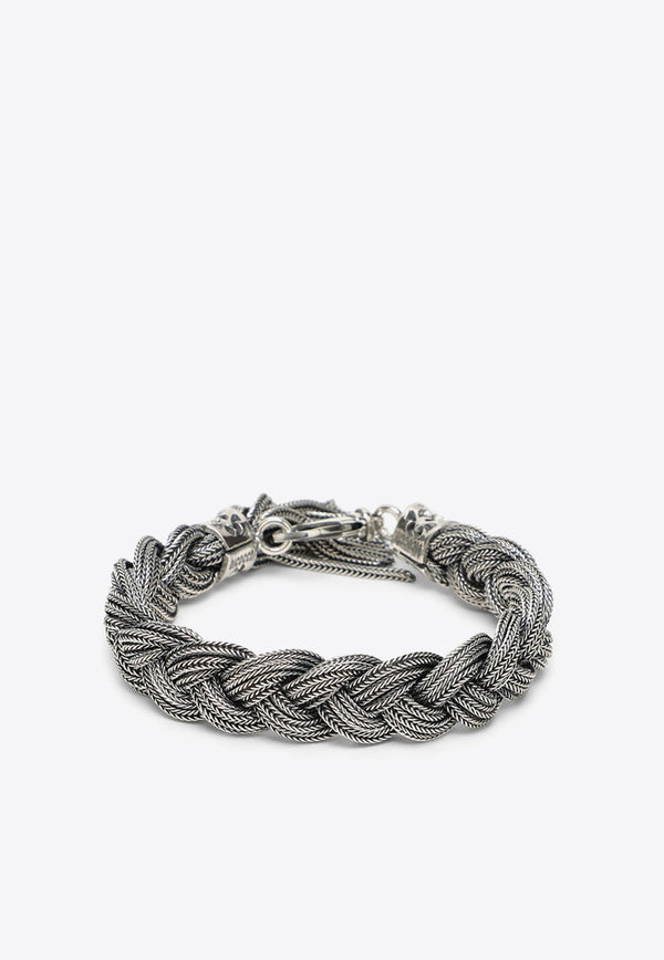 Emanuele Bicocchi Braided Sterling Silver Bracelet Silver FKB02MET/N_EMANU-SI