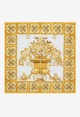 Dolce 
Gabbana Majolica Print Scarf in Silk FN090R GDAOZ HG3OA Yellow