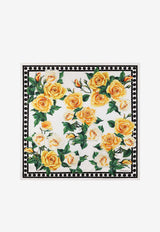 Dolce 
Gabbana Rose Print Silk Scarf FN090R GDAWX HA3VO Multicolor