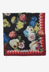 Dolce 
Gabbana Floral Print Silk Scarf FN090R GDB7H HH4YF