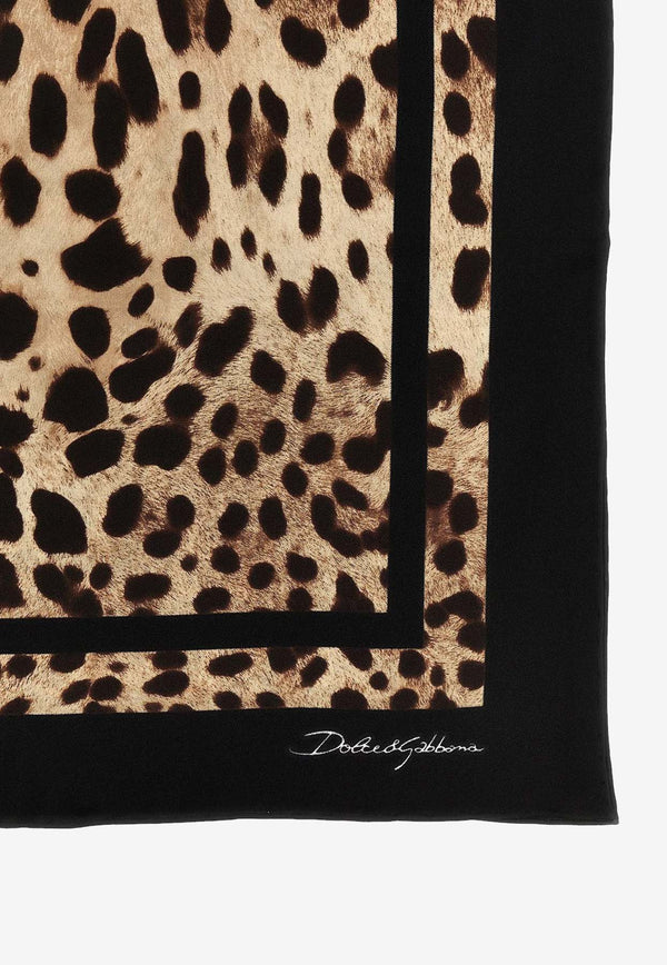 Dolce 
Gabbana Leopard Print Silk Scarf FN090R GDCF5 HN13M Multicolor