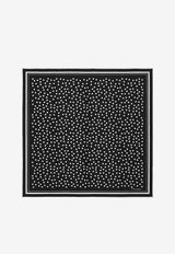 Dolce 
Gabbana Polka-Dot Print Silk Scarf FN090R GDCFX HNBEW Monochrome