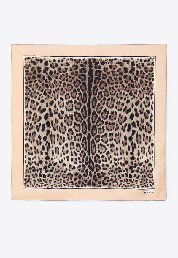 Dolce 
Gabbana Kim Leopard Print Silk Foulard Beige FN090RGDBQJ/P_DOLCE-H213M