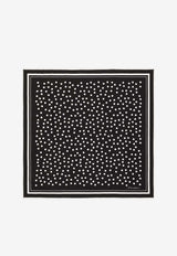 Dolce 
Gabbana Polka-Dot Print Silk Scarf FN092R GDCF1 HNBEW Monochrome