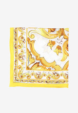 Dolce 
Gabbana Majolica Print Small Silk Scarf FN093R GDAOY HG3OO Yellow