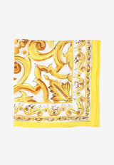 Dolce 
Gabbana Majolica Print Small Silk Scarf FN093R GDAOY HG3OO Yellow