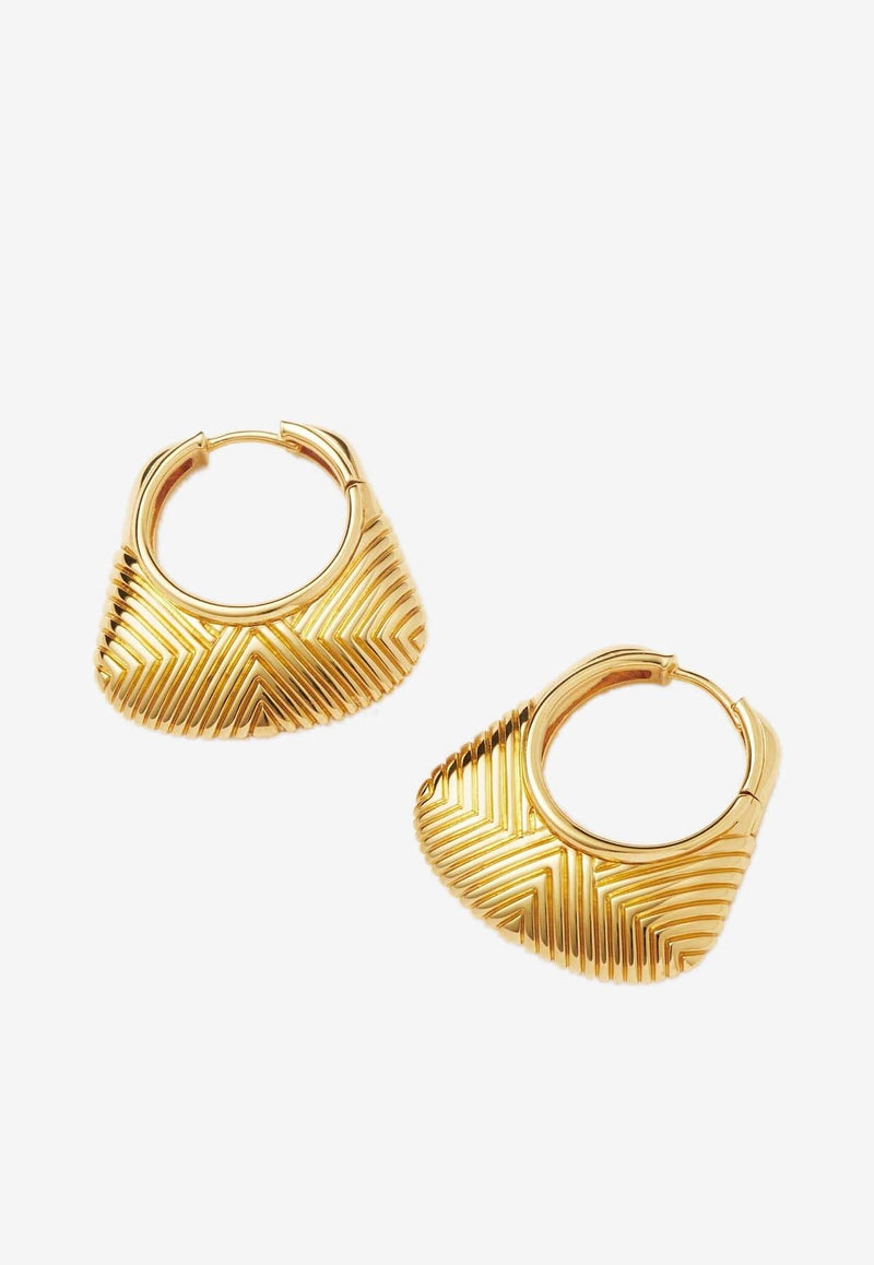 Missoma Jewellery Hera Ridge Hoop Earrings Gold FR-G-E1-NSGOLD