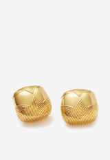 Missoma Jewellery Hera Dome Ridge Oversized Earrings Gold FR-G-E2-NSGOLD