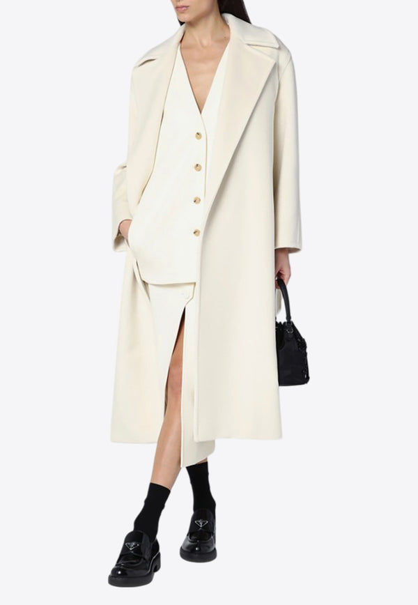 Max Mara Fragore Double-Breasted Coat White FRAGOREWO/P_MAXM-007