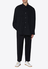 Studio Nicholson Over Frame Long-Sleeved Shirt Black FRAME1133/P_STUNI-BI