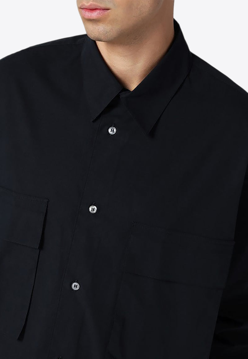 Studio Nicholson Over Frame Long-Sleeved Shirt Black FRAME1133/P_STUNI-BI