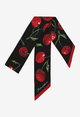 Dolce 
Gabbana Cherry Print Silk Headscarf FS215A GDBI1 HN4IY Multicolor