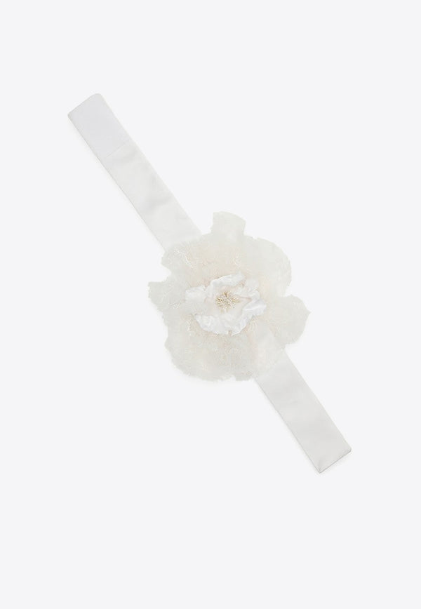 Dolce 
Gabbana Lace-Trimmed Flower Choker FT088RGDCH1/O_DOLCE-W0001