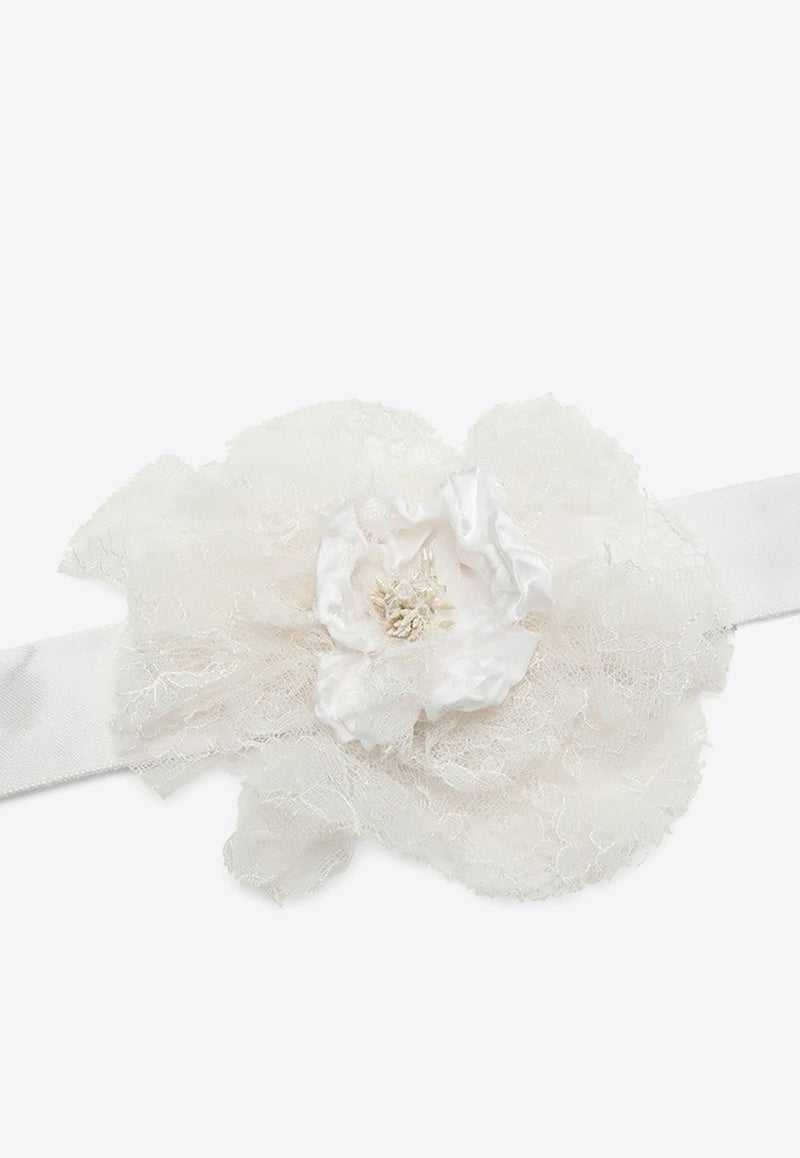 Dolce 
Gabbana Lace-Trimmed Flower Choker FT088RGDCH1/O_DOLCE-W0001