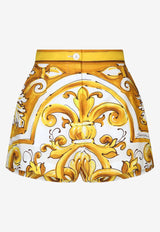 Dolce 
Gabbana Majolica Print Poplin Shorts FTBVIT FI5JV H55DQ Yellow