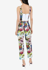 Dolce 
Gabbana Cropped Floral Pants FTC3FT HS5Q2 HA4YF