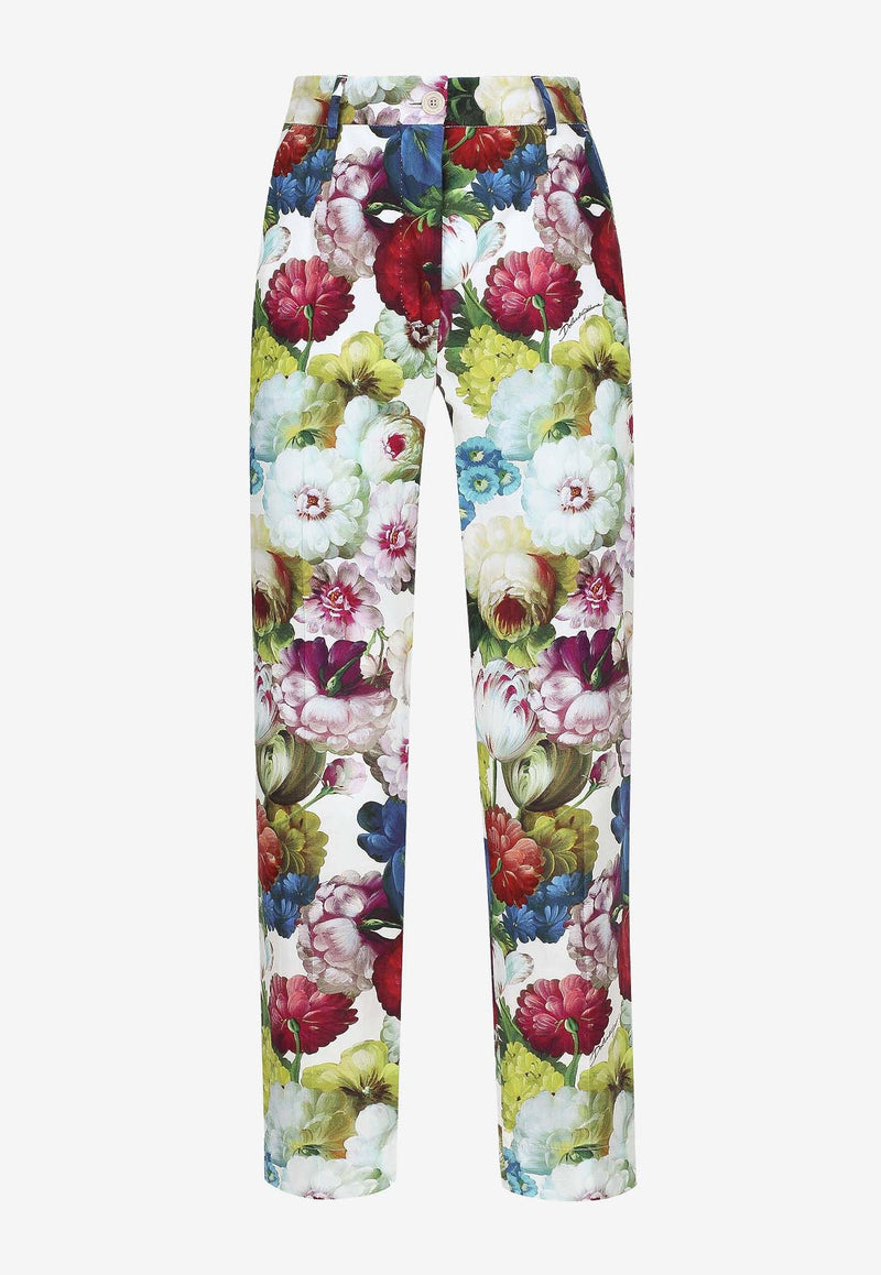 Dolce 
Gabbana Cropped Floral Pants FTC3FT HS5Q2 HA4YF