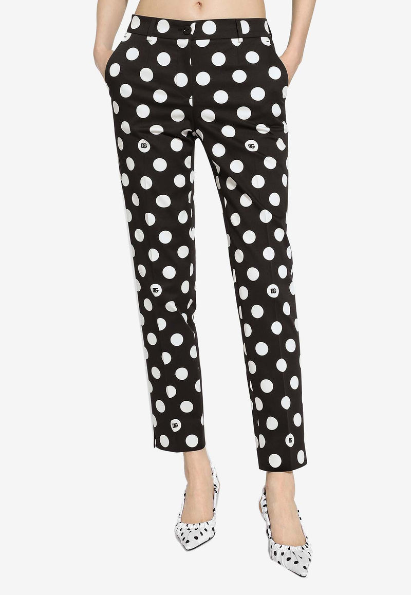 Dolce 
Gabbana Polka Dot Print Pants FTC5VT FSFNQ HNZSW Black