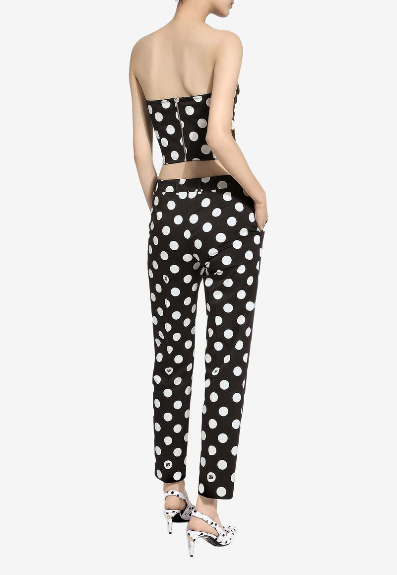 Dolce 
Gabbana Polka Dot Print Pants FTC5VT FSFNQ HNZSW Black