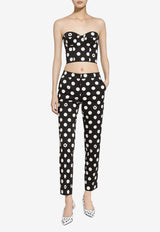 Dolce 
Gabbana Polka Dot Print Pants FTC5VT FSFNQ HNZSW Black