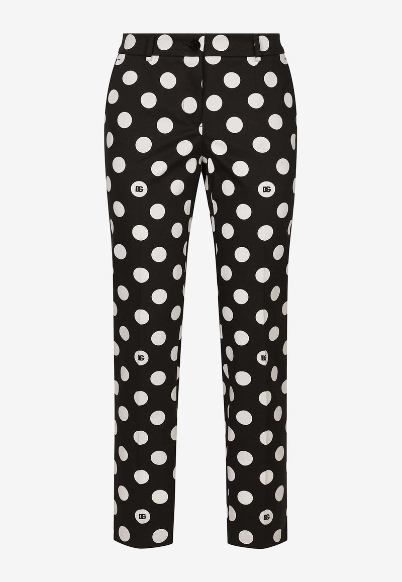 Dolce 
Gabbana Polka Dot Print Pants FTC5VT FSFNQ HNZSW Black