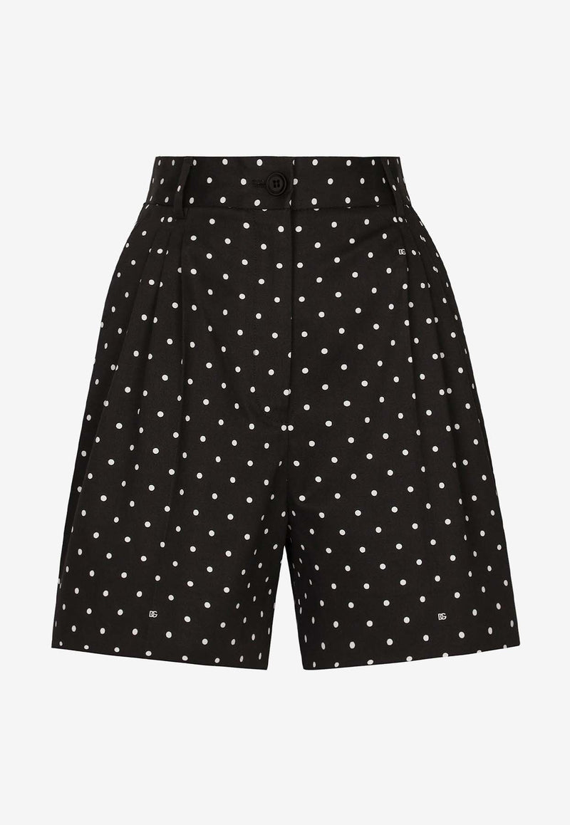 Dolce 
Gabbana Polka Dot Print Shorts FTC5WT FSFNP HNZPW Black