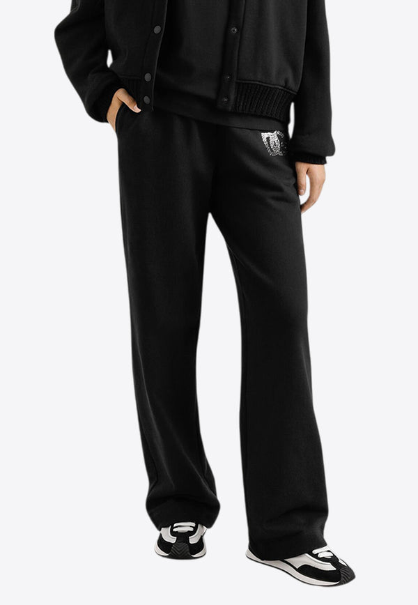 Dolce 
Gabbana Embellished DG Logo Drawstring Track Pants Black FTC91Z GDCXW N0000