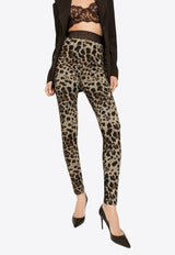 Dolce 
Gabbana Leopard Print Jersey Leggings Brown FTCQKT FJGAS S8350