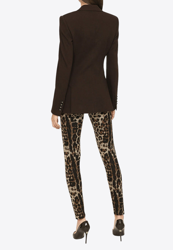 Dolce 
Gabbana Leopard Print Jersey Leggings Brown FTCQKT FJGAS S8350