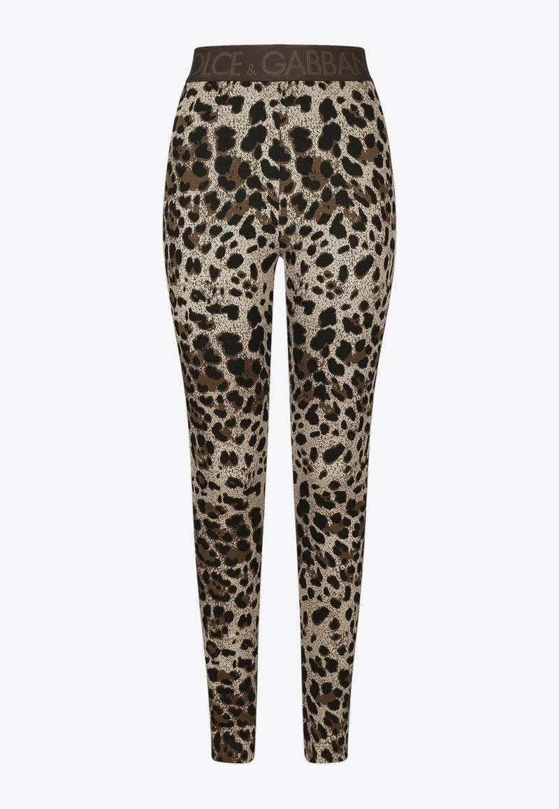 Dolce 
Gabbana Leopard Print Jersey Leggings Brown FTCQKT FJGAS S8350