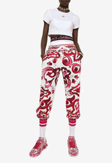 Dolce 
Gabbana Majolica Print Track Pants FTCX2T FPIAI H63TN Pink