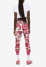 Dolce 
Gabbana Majolica Print Track Pants FTCX2T FPIAI H63TN Pink