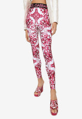 Dolce 
Gabbana Majolica Print Leggings FTCX3T FPGBM H83TN Pink