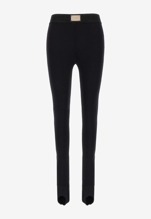 Dolce 
Gabbana Logo Label Leggings FTCY0T GDBVN N0000 Black