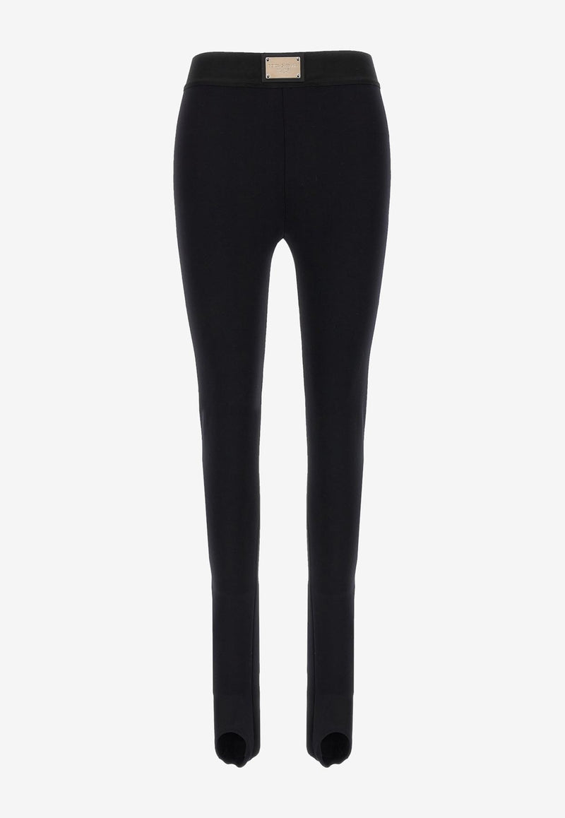 Dolce 
Gabbana Logo Label Leggings FTCY0T GDBVN N0000 Black