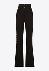 Dolce 
Gabbana Milano Button Flared Pants Black FTCYCT FUGI7 N0000