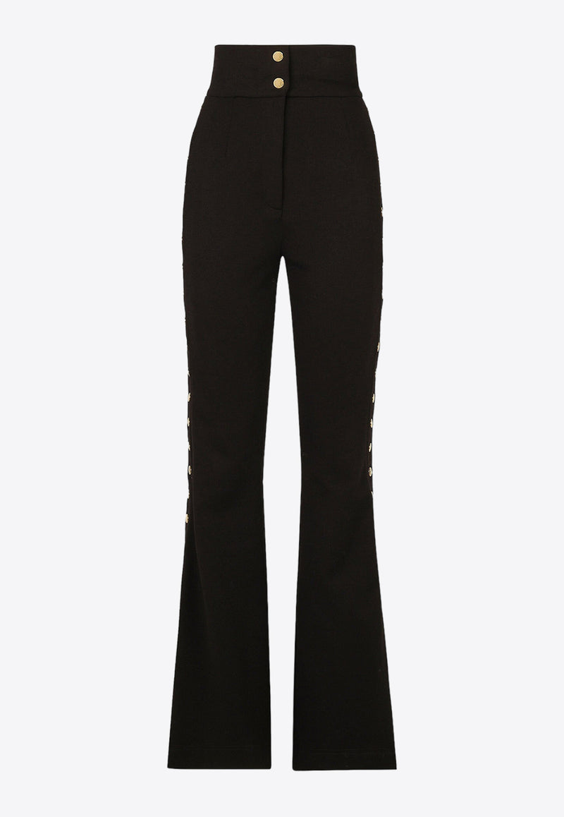 Dolce 
Gabbana Milano Button Flared Pants Black FTCYCT FUGI7 N0000